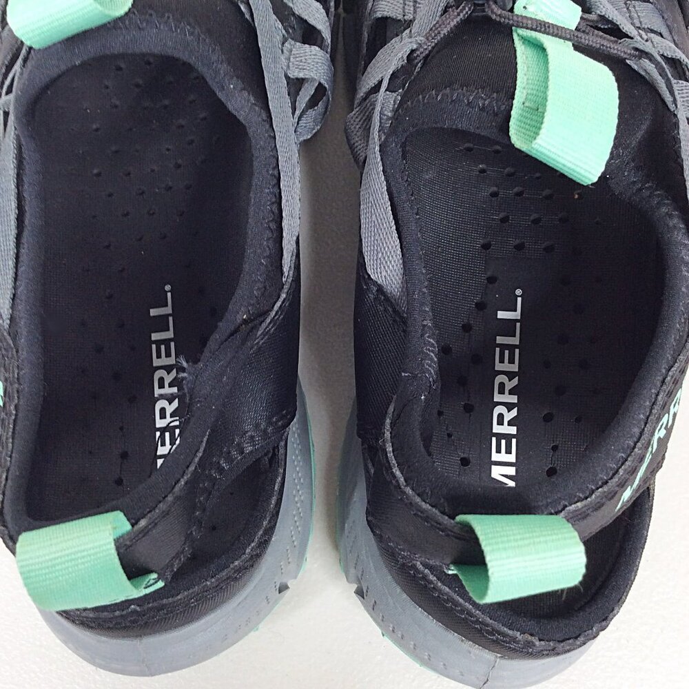 Merrell Hydrotrekker Sport Sandals Women's 9 Black & Mint Bungee Shoes Lace Up - Picture 8 of 10